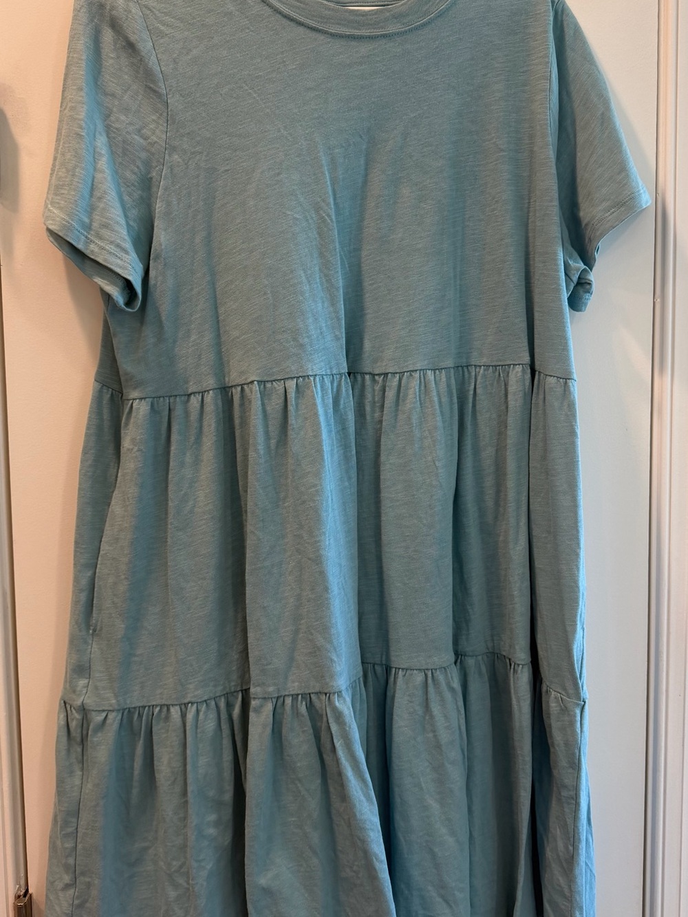 Old Navy Womens Sage Short Sleeve Tiered Dress Size Large